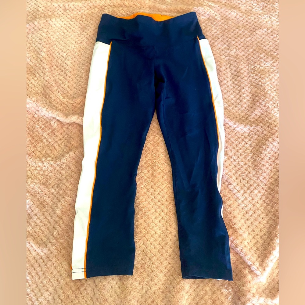 Brooks navy blue cropped, running tight, size XS